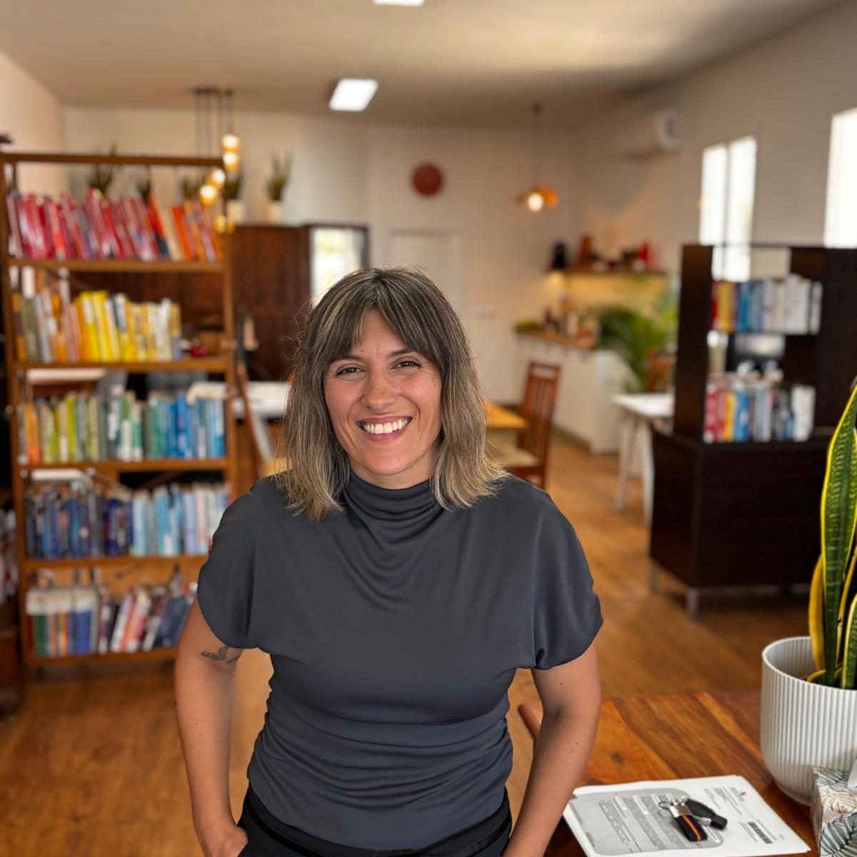 Paula Similie in her home office